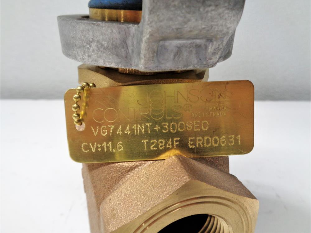 Johnson Controls 1" Bronze Control Valve VG7441NT-3008E0 w/ Actuator V-3000-8011